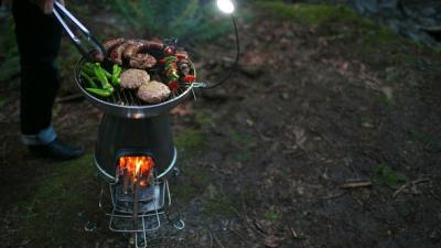 BioLite’s BaseCamp Stove Grills Your Food And Charges Your Gadgets