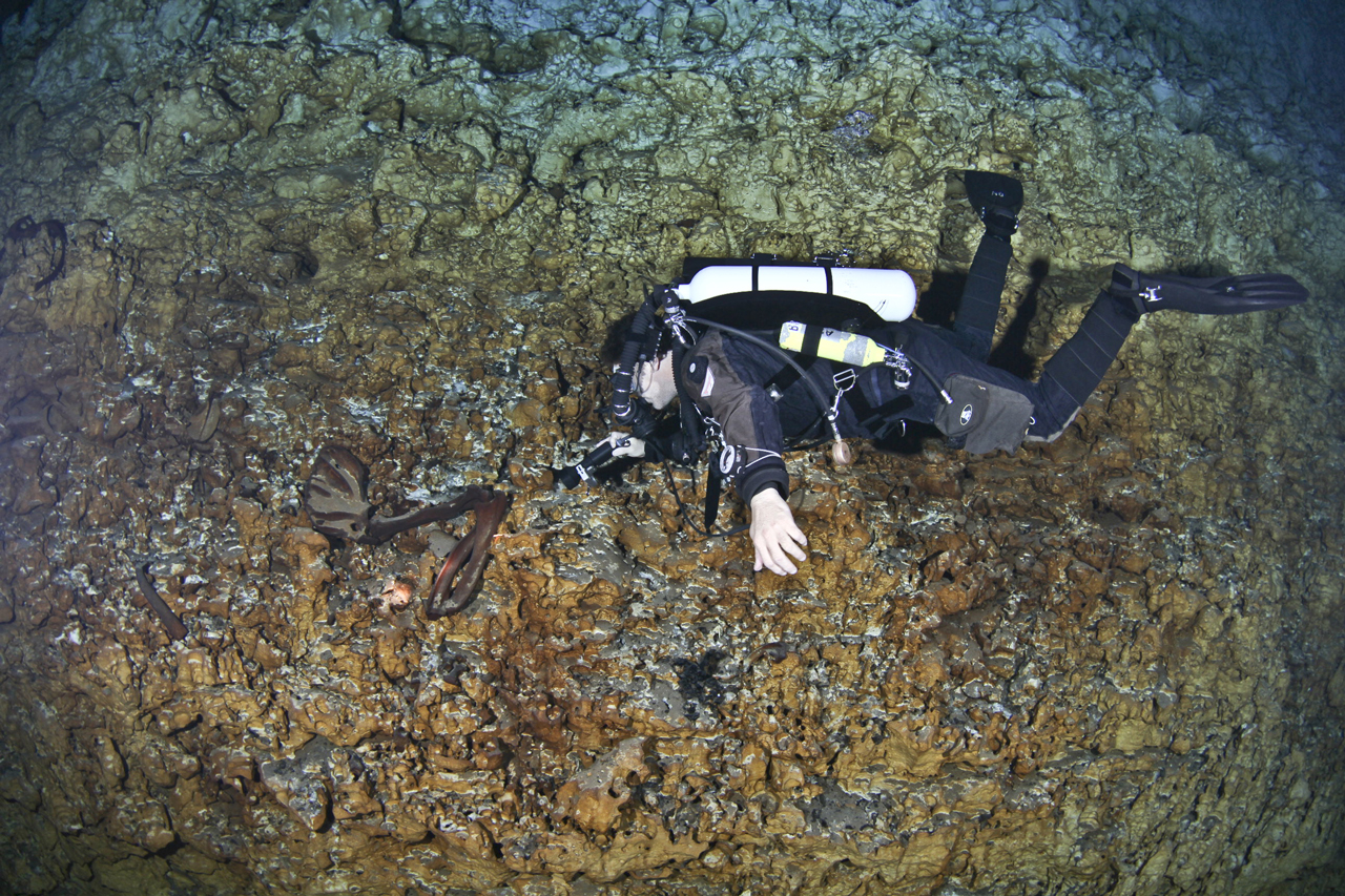 This Diver Is Cradling A 12,000-Year-Old Skull In An Underwater Cave