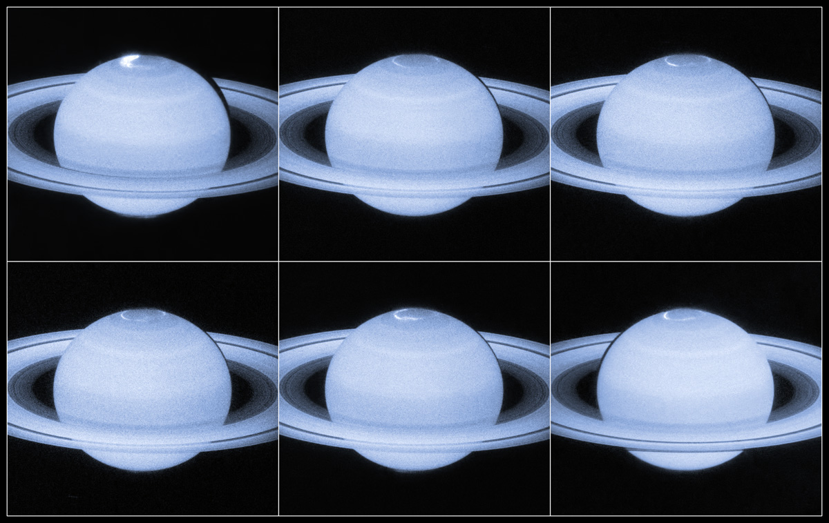 Hubble Sees High-Speed Dancing Aurora On Saturn