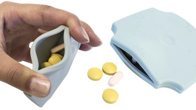 Leave The Bottles At Home With This Silicone Pocket Pill Holder