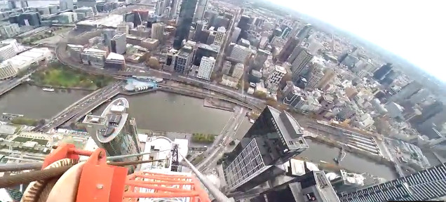 Watch A Guy Climb A Construction Crane 304m Above Melbourne