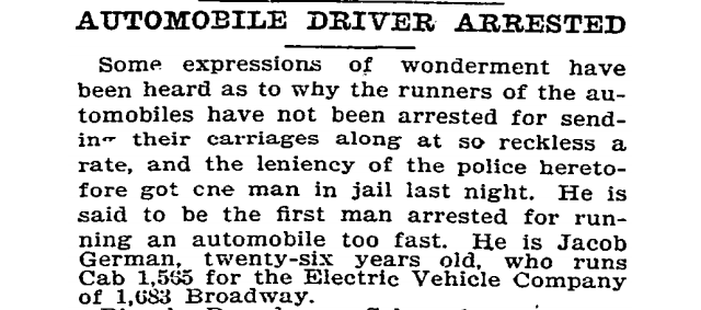 On This Day In 1899, The First Speeding Arrest Happened — At 19km/h