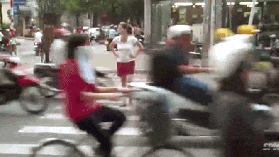 Trying To Cross The Street In Vietnam Is Just Crazy