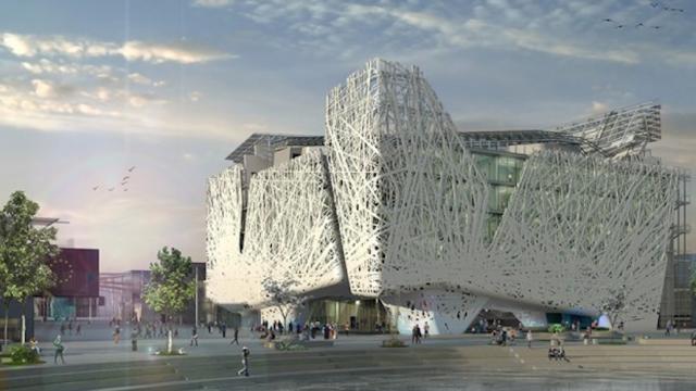 This Smog-Gobbling Facade Looks Like It Was Built By Spider-Man