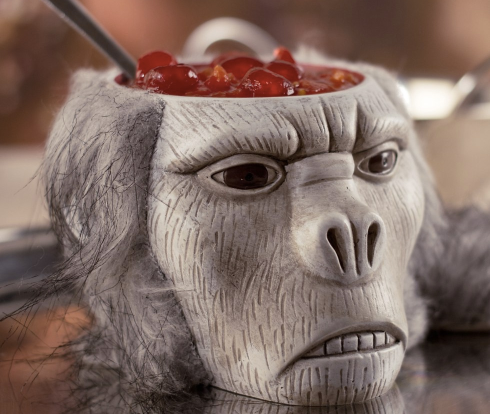 Decorate Your Temple Of Doom With A Monkey Head Bowl Full Of Fake Brains