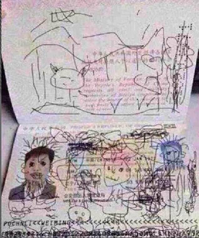 Man Is Stuck In South Korea After His Kid Doodled All Over His Passport
