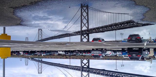 San Francisco’s Sights Reflected Upside-Down In Perfectly Clear Puddles