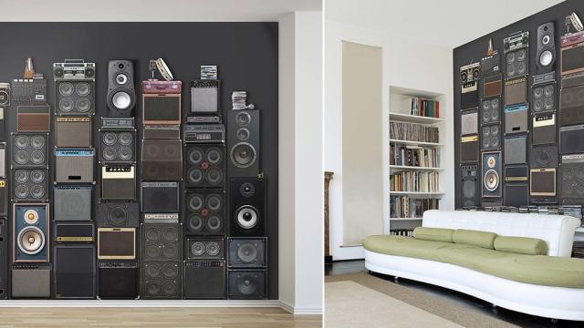 A Giant Fake Wall Of Amps And Speakers That Will Never Blow A Fuse