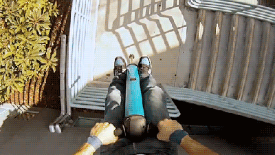 These First-Person Acrobatic Jumps On A Pogo Stick Are Making Me Dizzy
