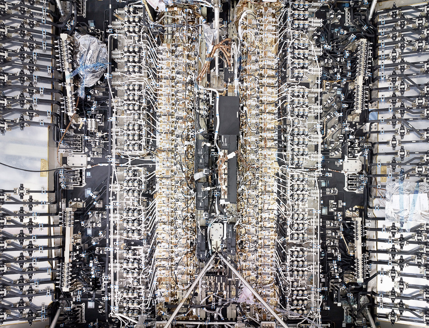 The Interior Of A Communications Satellite Is A Cable Nightmare