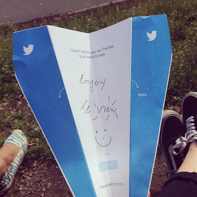 The World Would Be A Much Better Place If We Used Paper Aeroplane Texts