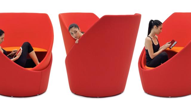 A Swivel Chair That Becomes Its Own Private Office