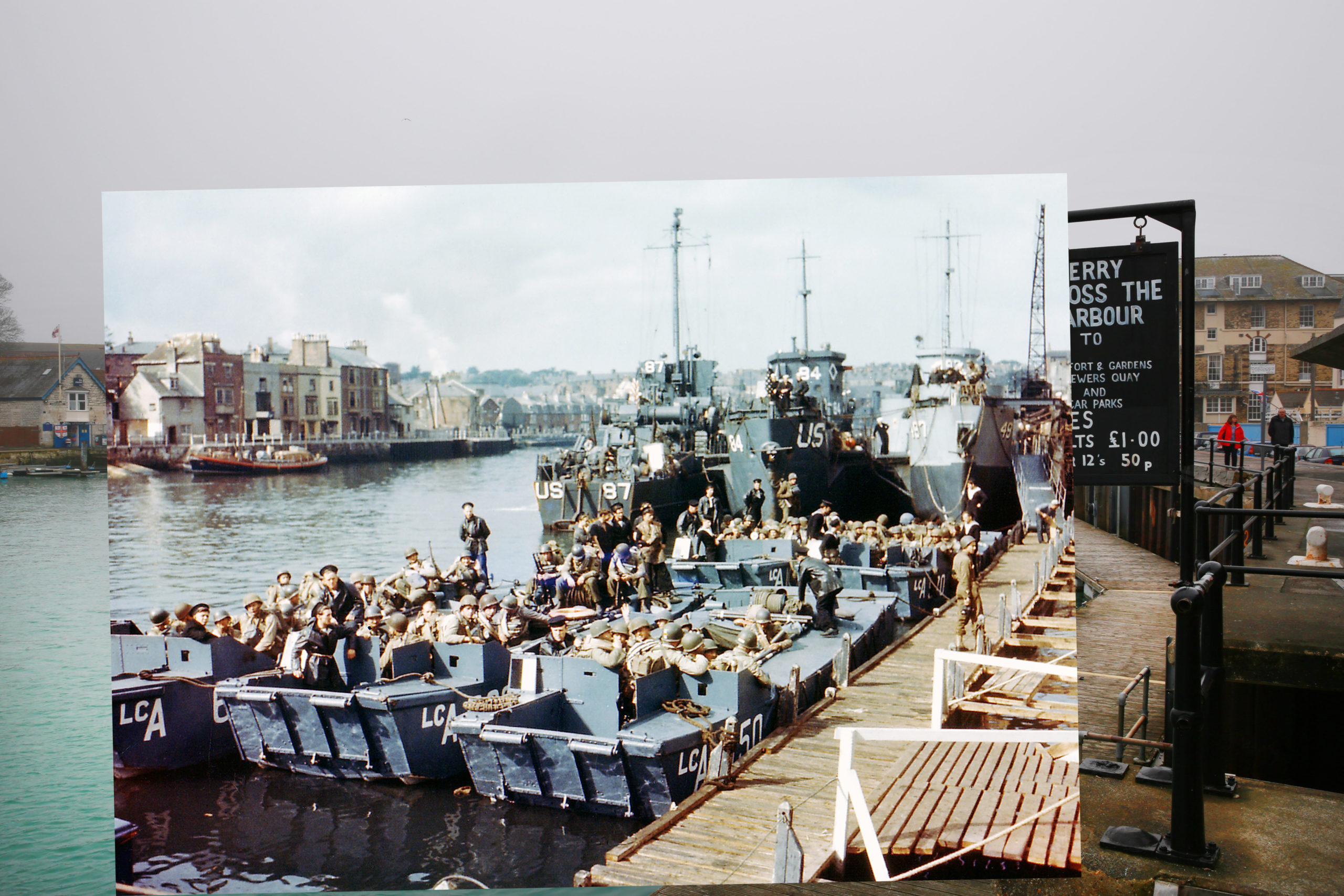 15 Incredible Photo Composites Match Up Normandy On D-Day And Today