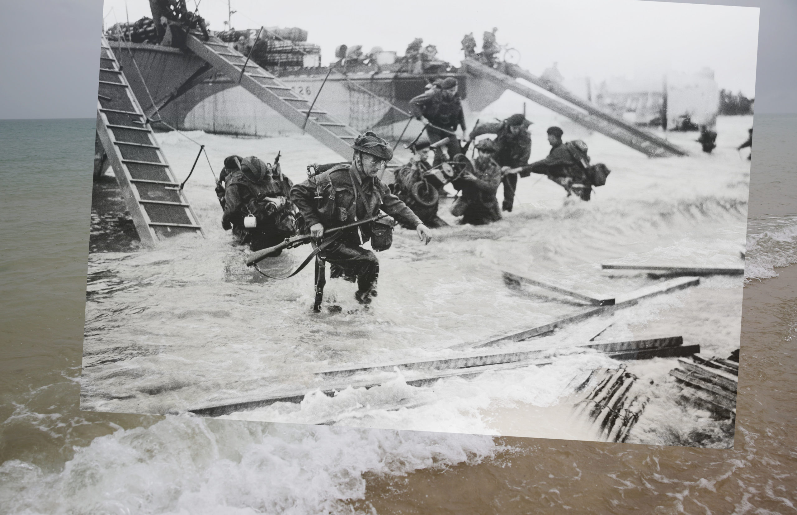 15 Incredible Photo Composites Match Up Normandy On D-Day And Today