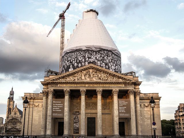 Why The Panthéon Is Covered In Black-And-White Faces