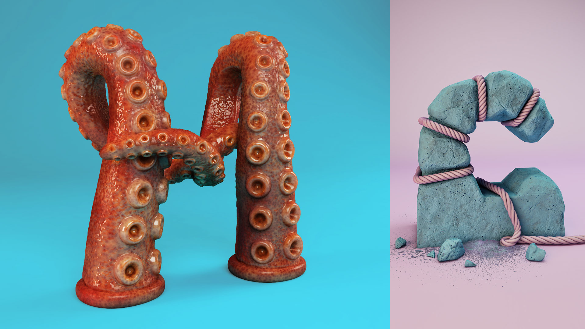 Nine Crazy 3D Typefaces Made From Everyday Objects