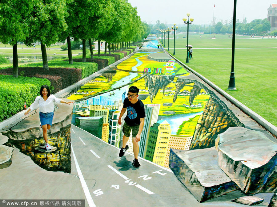This Is The Largest And Longest 3D Street Painting In The World