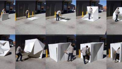 This Australian Origami-Inspired Emergency Shelter Pops Open In Seconds