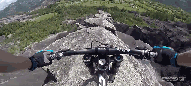 Extreme Biker Rides Through The Narrowest Mountain Edge I’ve Ever Seen
