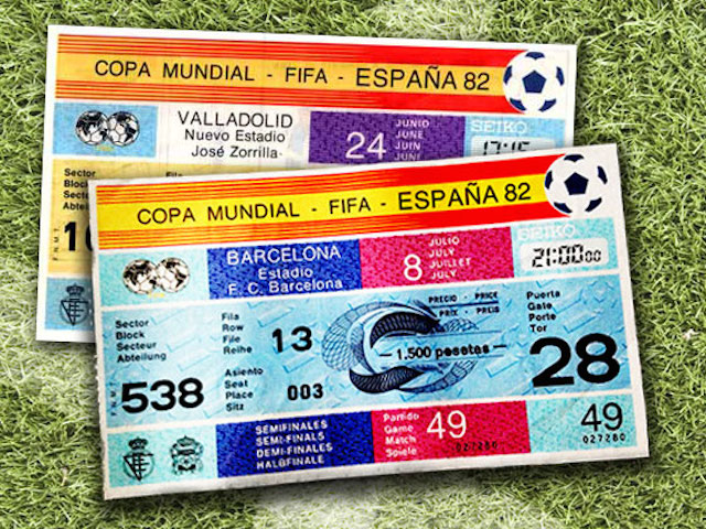 80 Years Of World Cup Ticket Designs