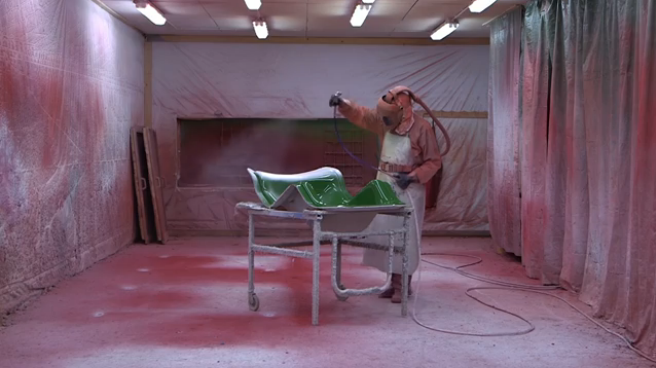 Watch How This Futuristic Fibreglass Chair Is Made By Hand