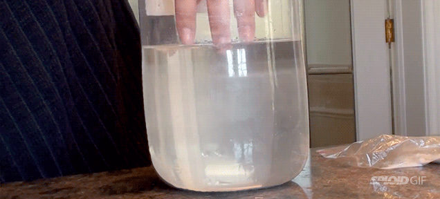 Guy Turns Jar Of Warm Liquid Into Ice Just By Putting His Hand Inside