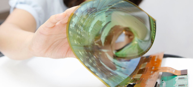 This Flexible 18-Inch Screen Rolls Into A Tube One Inch Across