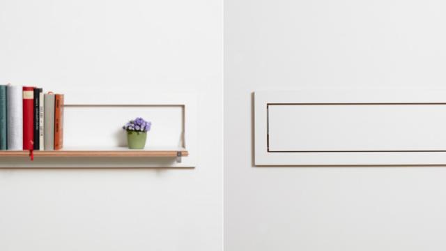 These Folding Shelves Pop Right Out Of The Wall
