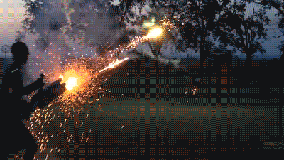 Badass Fireworks Machine Gun Fires 900 Shots In One Minute
