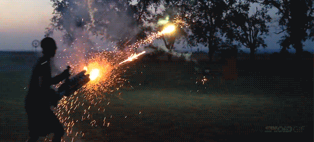 Badass Fireworks Machine Gun Fires 900 Shots In One Minute