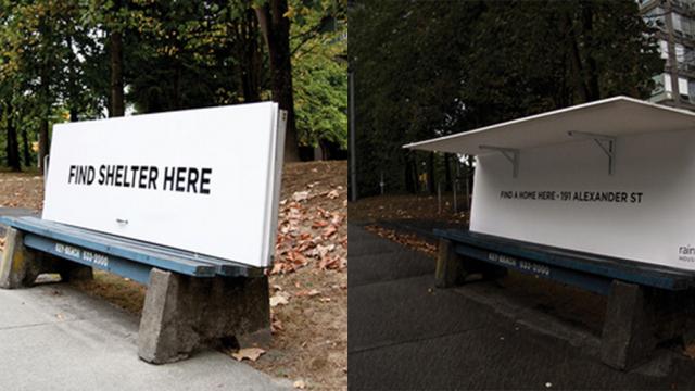 This Ad For A Homeless Shelter Is Also A Mini Homeless Shelter