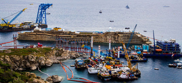 Watch The Costa Concordia Being Refloated Now, Right Here