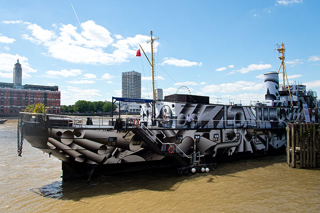 This Century-Old Warship Got A New Dazzle Paint Job To Commemorate WWI