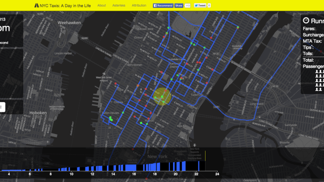 See How Much Of New York City A Taxi Driver Sees In A Single Day