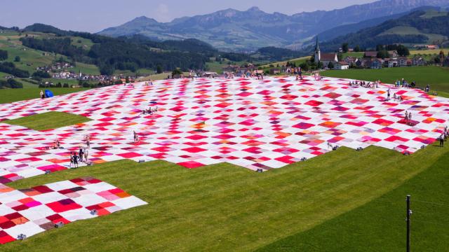 The World’s Biggest Picnic Blanket Is Growing In The Swiss Countryside