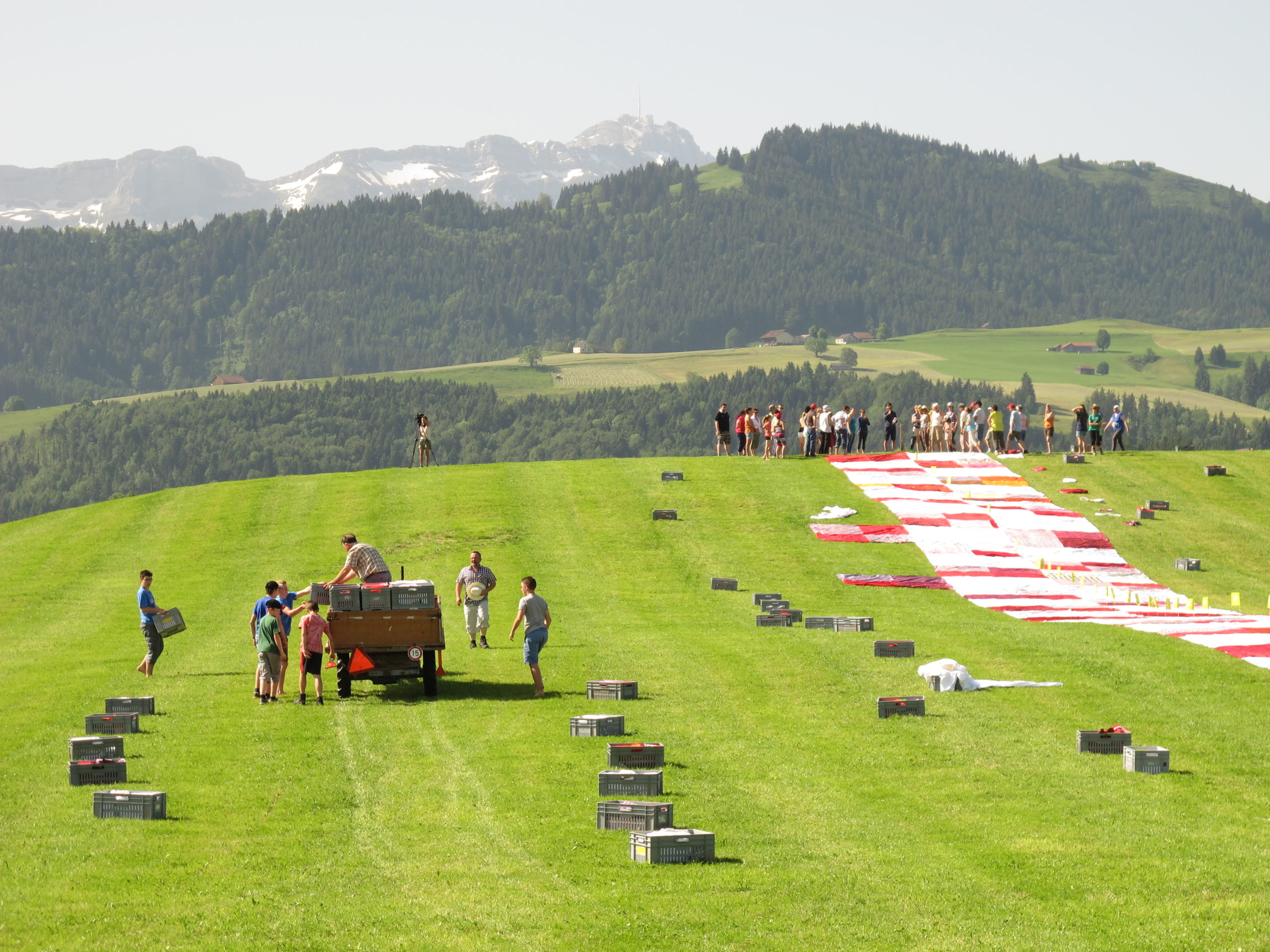 The World’s Biggest Picnic Blanket Is Growing In The Swiss Countryside
