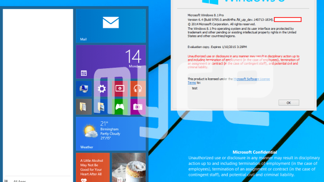 Leaked Windows 9 Screenshots Show A Start Menu And A Little More Windows
