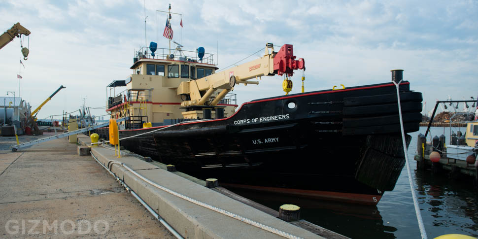 A Trip On The Hybrid Crane-Boats That Pull Wreckage From NYC Harbor
