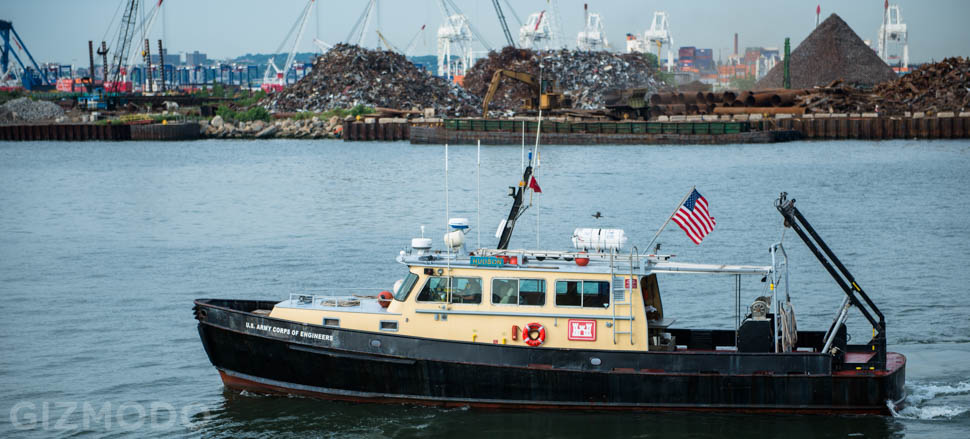 A Trip On The Hybrid Crane-Boats That Pull Wreckage From NYC Harbor