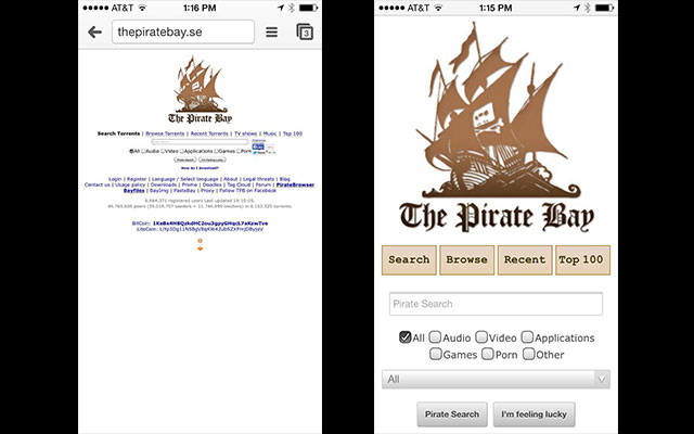The Pirate Bay Is Now Mobile-Optimised, If That’s Something You Want
