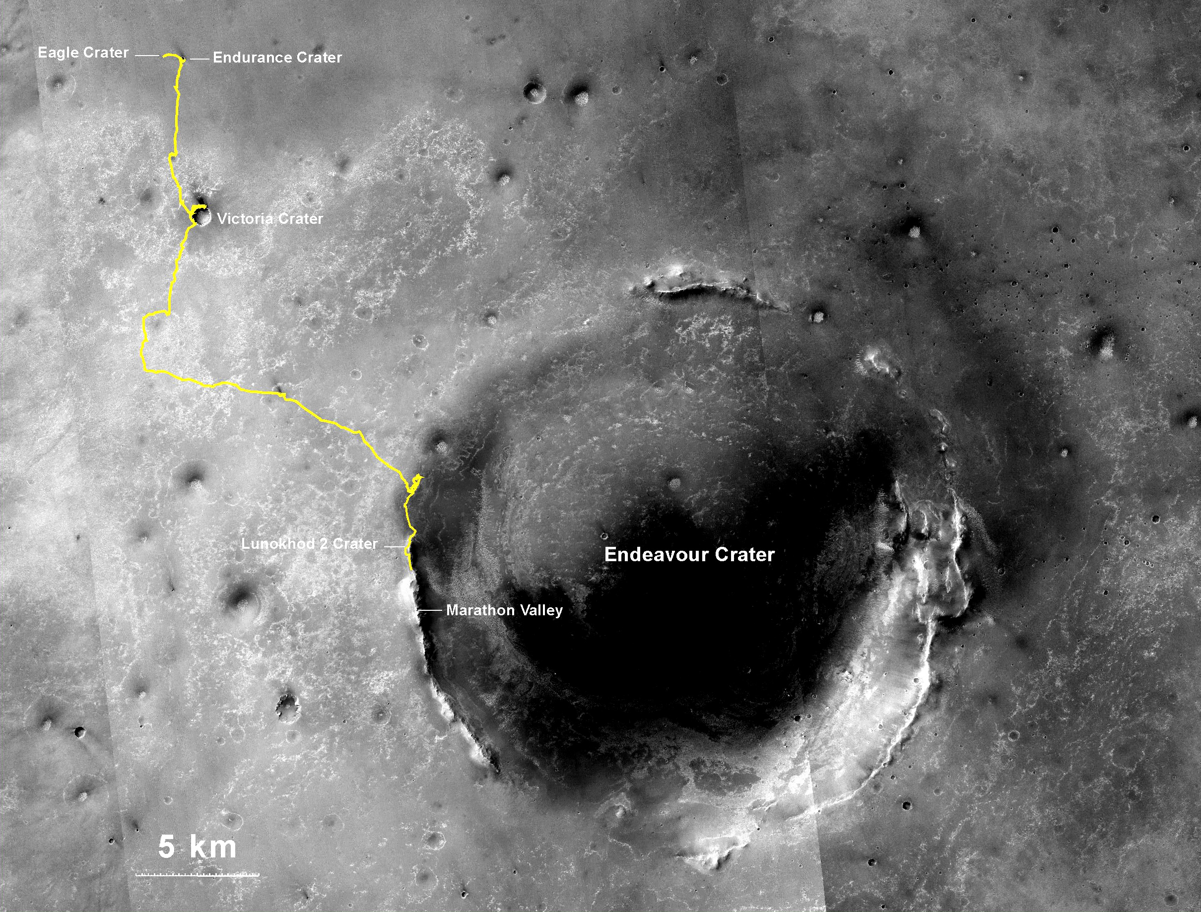 Opportunity Rover’s Record-Breaking Mars Drive, Mapped