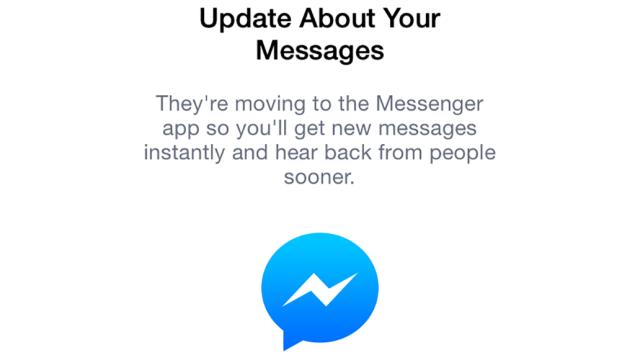 Facebook Makes All Users Switch To The Standalone Messaging App
