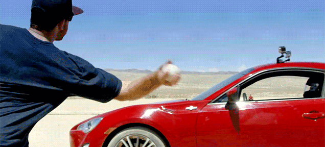 These Baseball Trick Shots Using Drifting Cars Are Pretty Nuts