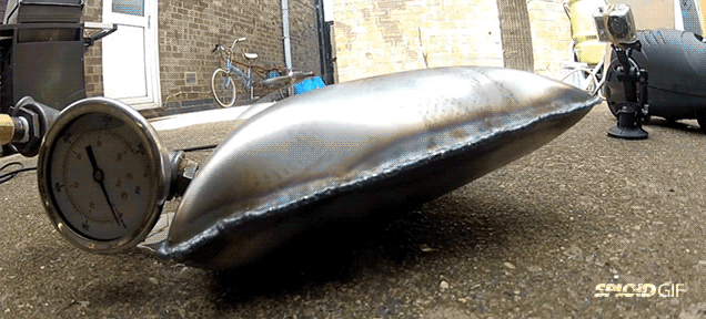 Watch Solid Flat Metal Sheets Being Inflated Like Water Balloons