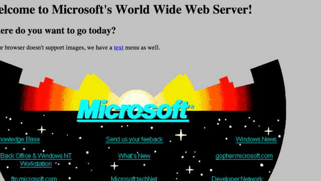 Microsoft’s First Website From 1994 Looks Delightfully Ancient Today