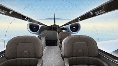 Awesome Windowless Jet Makes Its Fuselage Transparent Using Display