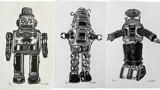 Vanquish Blank Walls With These Awesomely Detailed Linocuts
