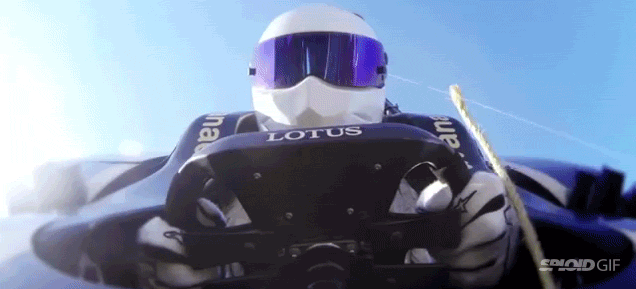 Bungee Jumping In A F1 Car Seems Like A Crazy Thing To Do