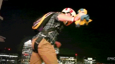 Watch Two Lunatics Base Jump Off A Rooftop Bar In The Middle Of London
