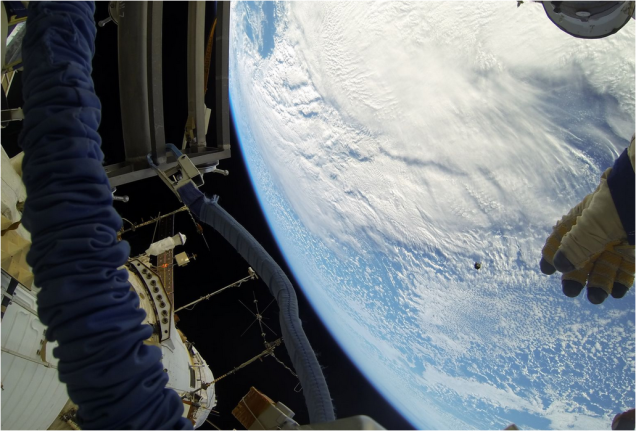 Beautiful Images Of Astronauts Releasing Nanosatellites Into Space